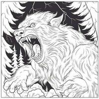 Werewolf Coloring Pages For Adults photo