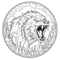 Werewolf Coloring Pages For Adults photo