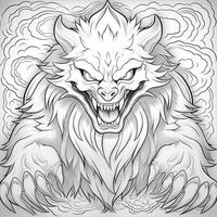 Werewolf Coloring Pages For Adults photo