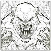 Werewolf Coloring Pages For Adults photo