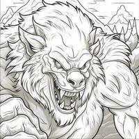 Werewolf Coloring Pages For Adults photo