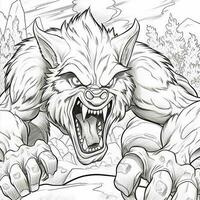 Werewolf Coloring Pages For Adults photo