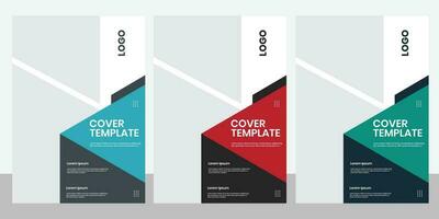 Brochure colorful creative font page layout vector