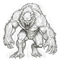 Werewolf Coloring Pages For Adults photo