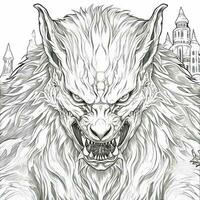 Werewolf Coloring Pages For Adults photo