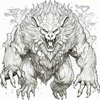 Werewolf Coloring Pages For Adults photo