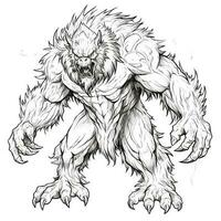 Werewolf Coloring Pages For Adults photo