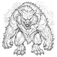 Werewolf Coloring Pages For Adults photo