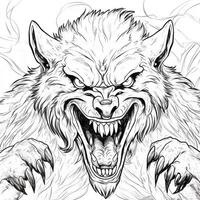 Werewolf Coloring Pages For Adults photo