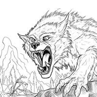 Werewolf Coloring Pages For Adults photo