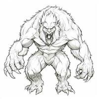 Werewolf Coloring Pages For Adults photo