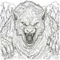 Werewolf Coloring Pages For Adults photo