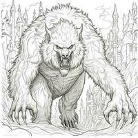 Werewolf Coloring Pages For Adults photo