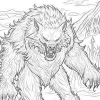 Werewolf Coloring Pages For Adults photo