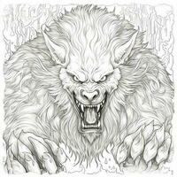 Werewolf Coloring Pages For Adults photo