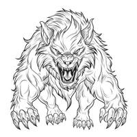 Werewolf Coloring Pages For Adults photo