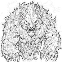 Werewolf Coloring Pages For Adults photo