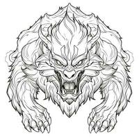 Werewolf Coloring Pages For Adults photo