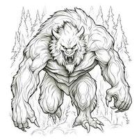 Werewolf Coloring Pages For Adults photo