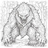 Werewolf Coloring Pages For Adults photo