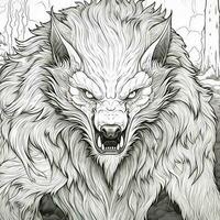 Werewolf Coloring Pages For Adults photo