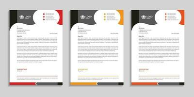 Modern clean abstract and professional corporate company business letterhead template design vector