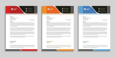 Modern clean abstract and professional corporate company business letterhead template design vector