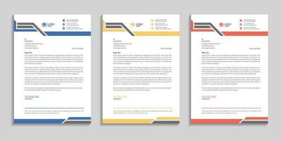 Modern clean abstract and professional corporate company business letterhead template design vector