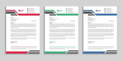 Simple clean abstract and professional corporate company business letterhead template design vector