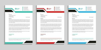 Modern clean abstract and professional corporate company business letterhead template design vector