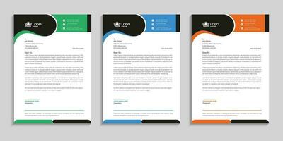 Modern clean abstract and professional corporate company business letterhead template design vector