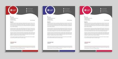 Modern clean abstract and professional corporate company business letterhead template design vector