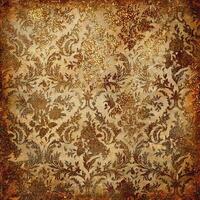 vintage grunge background with golden patterns photo