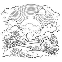 Rainbow Coloring Pages photo