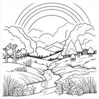 Rainbow Coloring Pages photo