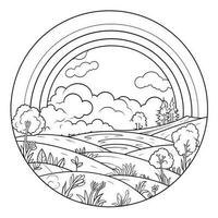 Rainbow Coloring Pages photo