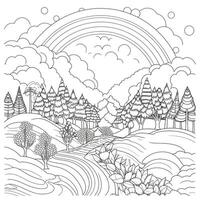 Rainbow Coloring Pages photo