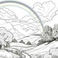 arco iris colorante paginas foto
