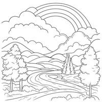 Rainbow Coloring Pages photo