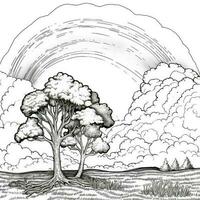 Rainbow Coloring Pages photo