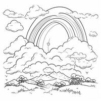 Rainbow Coloring Pages photo