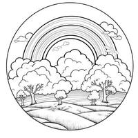 Rainbow Coloring Pages photo