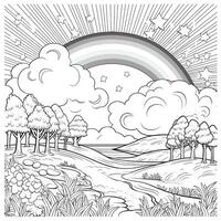 Rainbow Coloring Pages photo