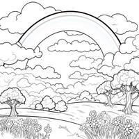 Rainbow Coloring Pages photo