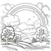 Rainbow Coloring Pages photo