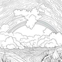 Rainbow Coloring Pages photo