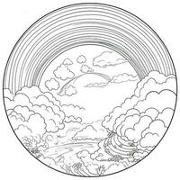 Rainbow Coloring Pages photo