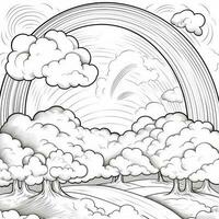 Rainbow Coloring Pages photo