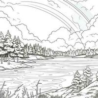 Rainbow Coloring Pages photo