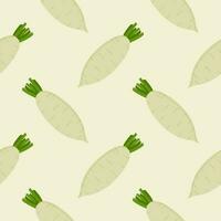 white radish seamless pattern vector illustration